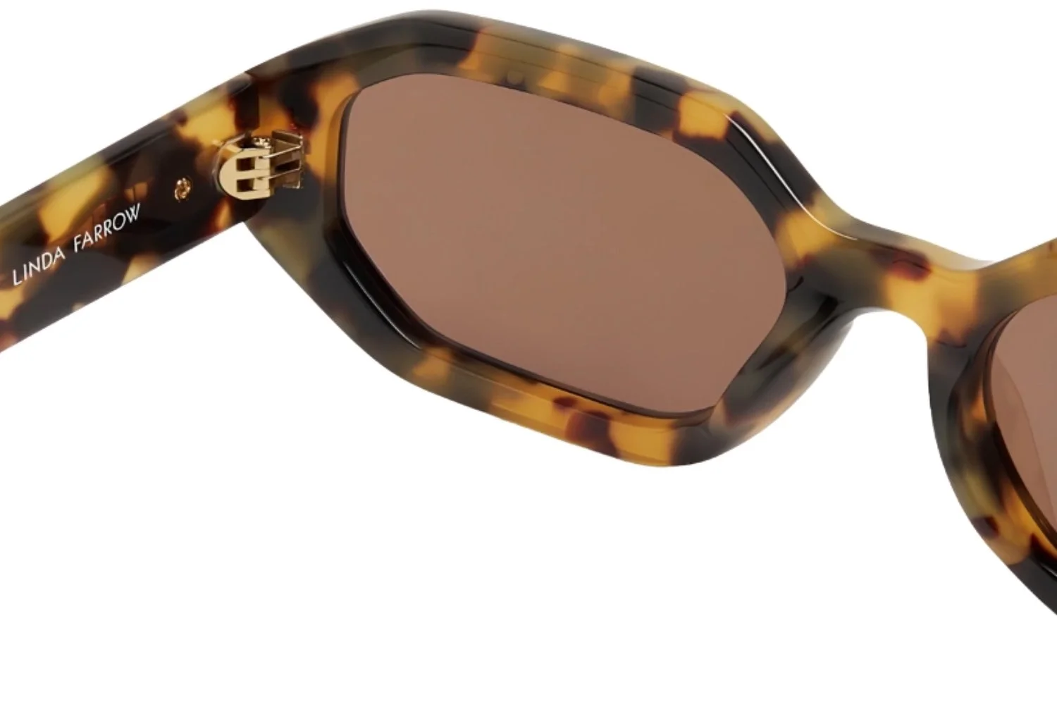 Linda Farrow The Attico İrene T-Shell/Yellow Gold - Brown Kadın Güneş Gözlüğü - 2